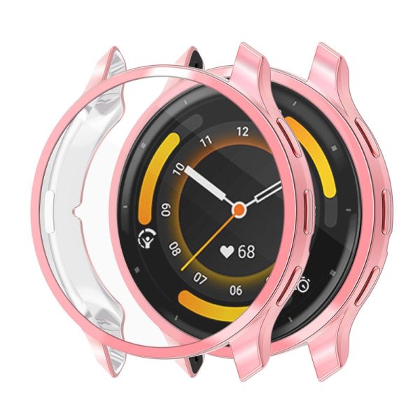 ENKAY HAT PRINCE Garmin Venu 3 Electroplating Full Cover Watch Case Flexible Frame with Screen Film - Pink Cheap