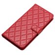 Functional rhombus wallet Motorola Moto G54 case - Red Cheap