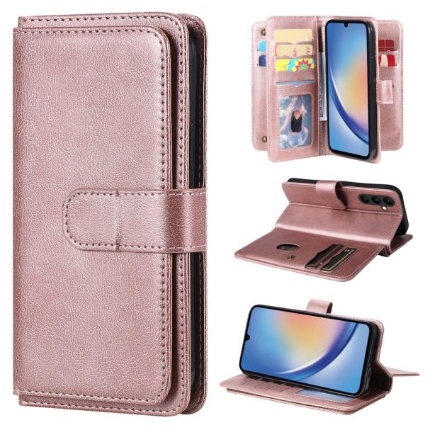 10-slot wallet case for Samsung Galaxy A34 5G - Rose Gold Online