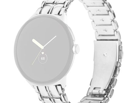 Google Pixel Watch   Watch 2 Alloy Wrist Band Replacement Watch Strap - Silver Supply