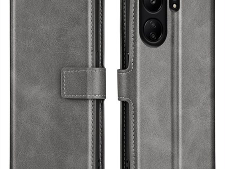 Classic Xiaomi Redmi 13C   Xiaomi Poco C65 flip case - Silver Grey Online now