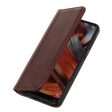 Genuine leather case with magnetic closure for Motorola Moto G73 - Brown Supply