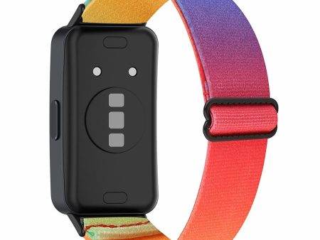 Huawei Band 8 elastic bohemian nylon strap - Rainbow Online