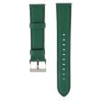 22m Universal litchi genuine leather watch strap - Army Green Cheap