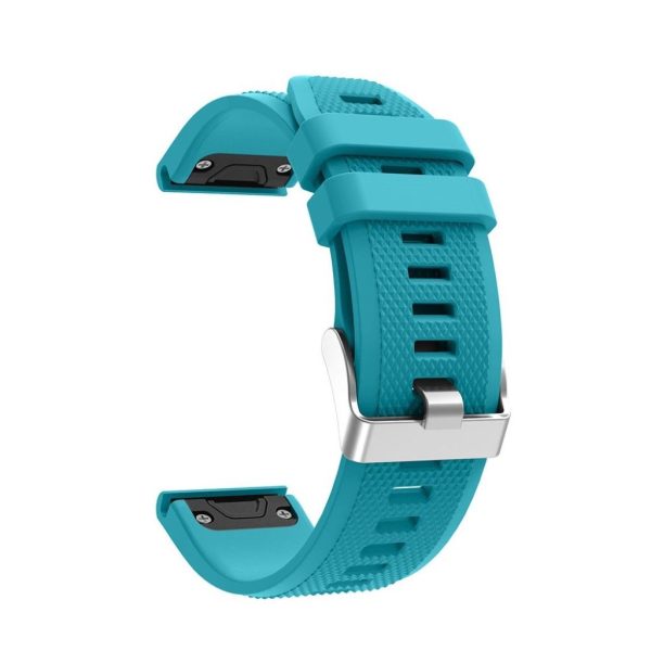 Garmin Forerunner 935 soft rhombus silicone watch strap with buckle - Sky Blue Online now