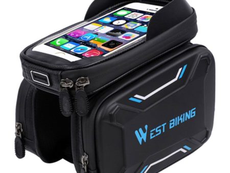 WEST BIKING waterproof bicycle bike mount bag with touch screen view - Blue Online Hot Sale