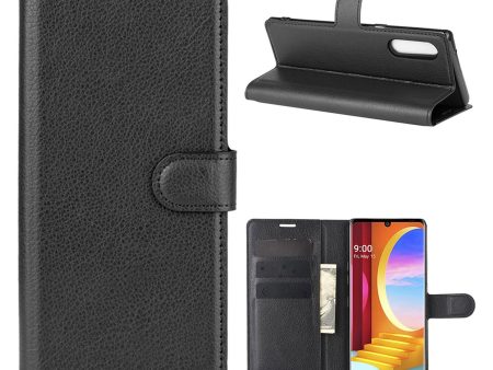 Classic LG Velvet flip case - Black For Sale