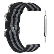 Breathable canvas adjustable watch strap for Suunto watch - Black   Grey on Sale