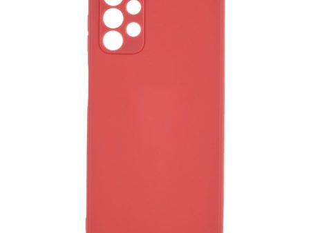 Beveled anti-drop rubberized cover for Samsung Galaxy A32 - Hawthorn Red Fashion