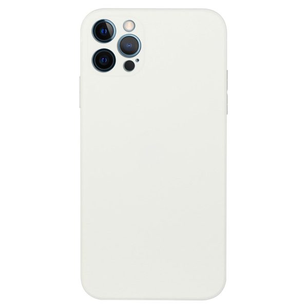 Beveled anti-drop rubberized cover for iPhone 15 Pro Max - White For Cheap