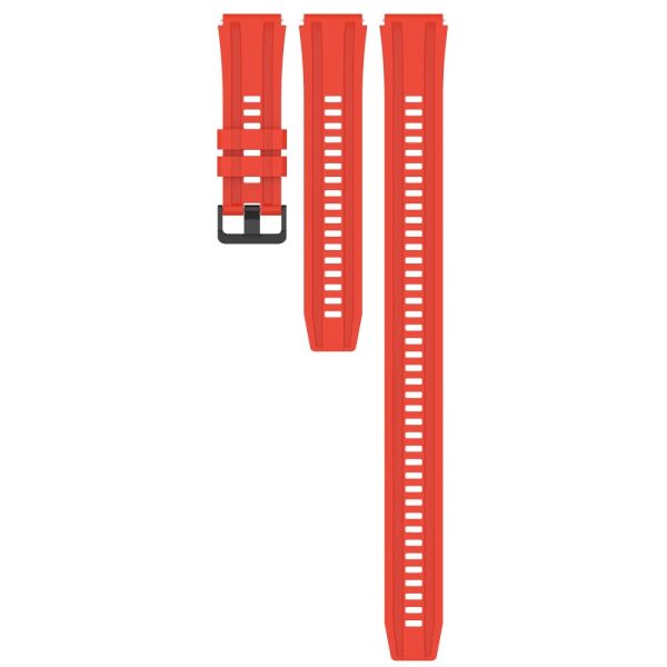 Watch Band for Huawei Watch Ultimate   Watch 3   Watch 3 Pro Silicone Replacement Band with Extension Strap - Red Online Sale