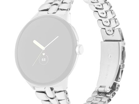 Google Pixel Watch   Watch 2 Fashion Alloy Watch Strap Replacement Wrist Band - Silver Online Hot Sale