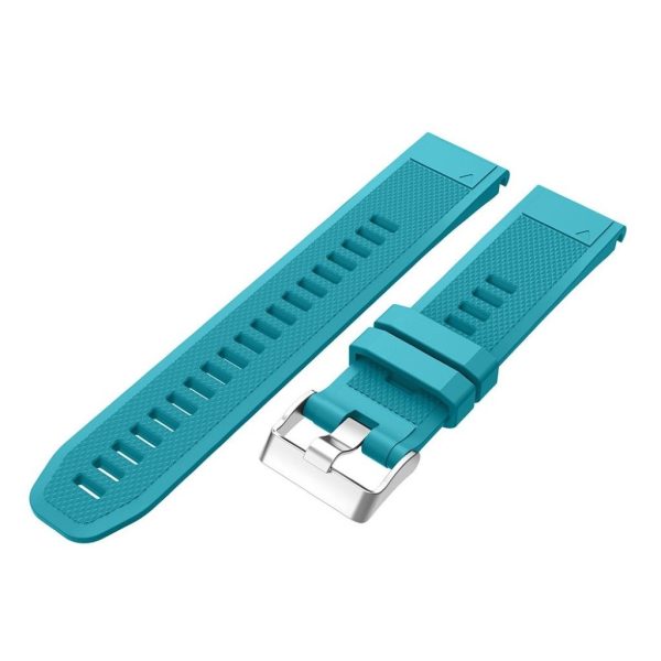 Garmin Forerunner 935 soft rhombus silicone watch strap with buckle - Sky Blue Online now