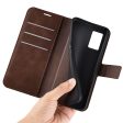 Wallet-style leather case for Motorola Edge 30 Neo - Brown For Sale