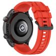 Watch Band for Huawei Watch Ultimate   Watch 3   Watch 3 Pro Silicone Replacement Band with Extension Strap - Red Online Sale