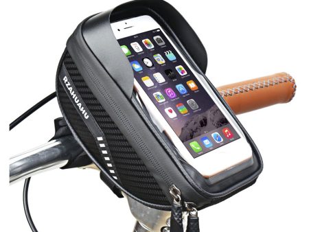 Universal waterproof touchscreen bicycle handlebar bag for 7.1-inch phones on Sale