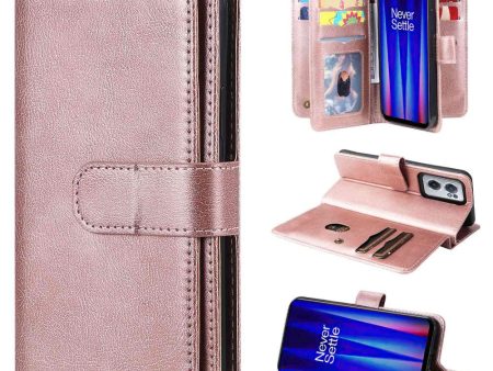 10-slot wallet case for OnePlus Nord CE 2 5G - Rose Gold Supply