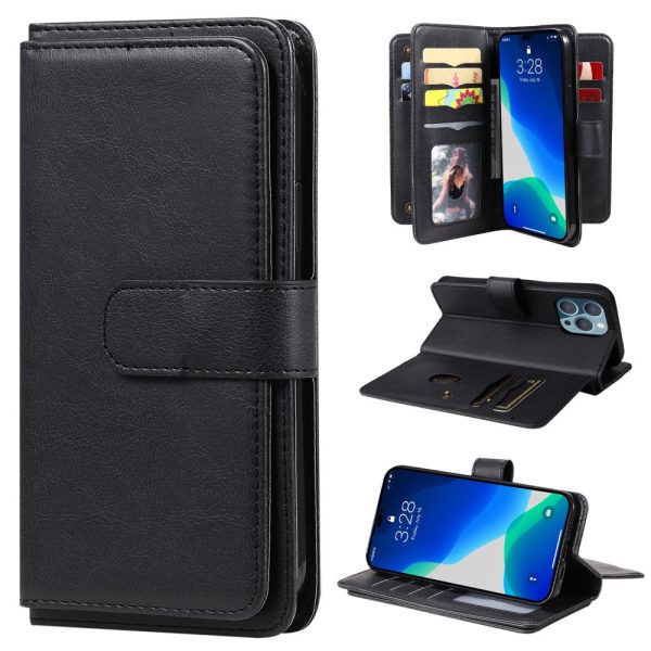 10-slot wallet case for iPhone 15 Pro - Black Online Sale