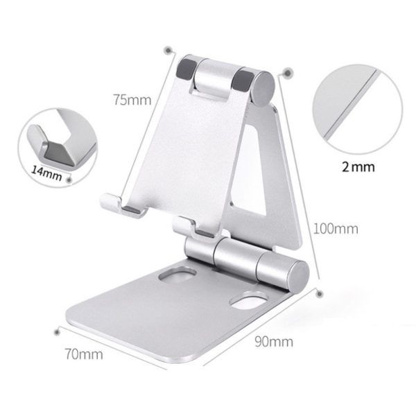 Universal aluminum alloy desktop mount bracket - Silver Cheap