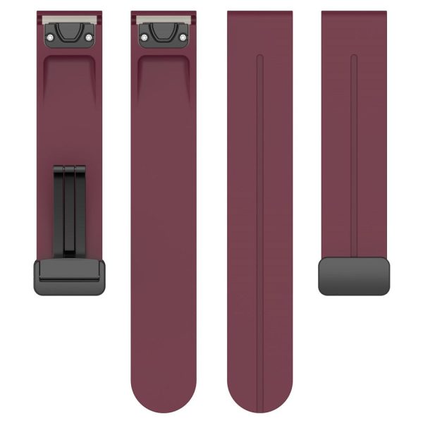 20mm silicone strap with tool for Garmin Fenix 7S   Quatix 3   Descent MK2  - Wine Red Online