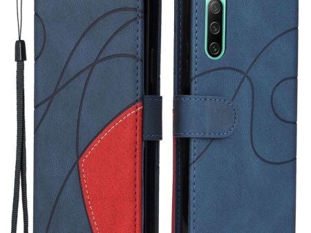 BINFEN two-color leather case for Sony Xperia 10 IV - Blue Online Sale