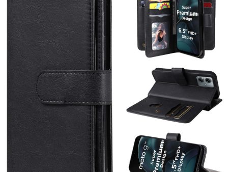 10-slot Motorola Moto G14 wallet case - Black on Sale