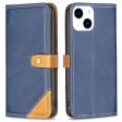 BINFEN two-color leather case for iPhone 14 - Blue Cheap