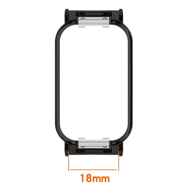 Xiaomi Smart Band 8 Active   Redmi Smart Band 2 Watch Case Zinc Alloy Frame Work with 18mm Watchband - Black For Sale