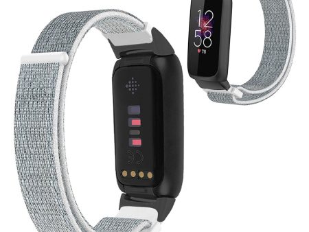 14mm Fitbit Luxe nylon loop watch strap - Grey Discount