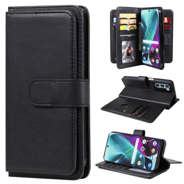 10-slot wallet case for Motorola Moto G200 5G   Edge S30 - Black Online now