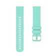 18mm wave grain style silicone watch strap for Garmin watch - Teal Green Fashion