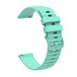 18mm wave grain style silicone watch strap for Garmin watch - Teal Green Fashion