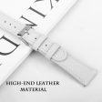 20mm Universal cowhide genuine leather watch strap - White Online