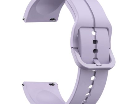 20mm silicone strap for Samsung and Huawei watch - Light Purple Hot on Sale