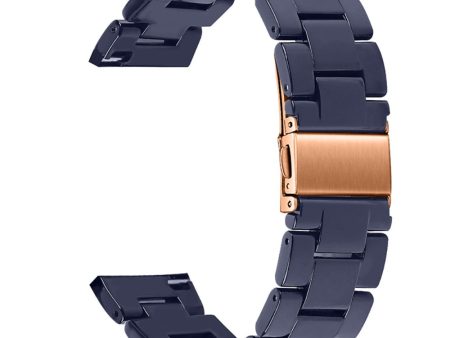 20mm Garmin Vivomove 3 resin watch strap with stainless steel buckle - Midnight Blue Online Sale