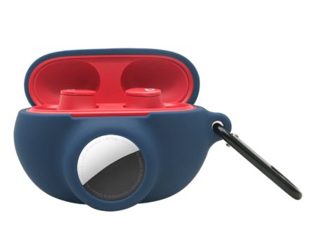 2-in-1 silicone protective case for Beats Studio Buds   AirTags - Midnight Blue Fashion