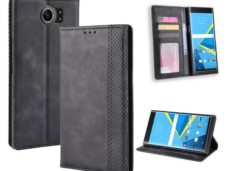 Bofink Vintage BlackBerry Priv leather case - Black For Sale