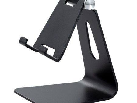 Universal aluminum small size desktop phone and tablet holder - Black Cheap