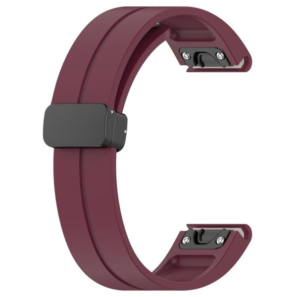 20mm silicone strap with tool for Garmin Fenix 7S   Quatix 3   Descent MK2  - Wine Red Online