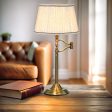 Aaliyah Adjustable Brass Table Lamp - Cream Shade, 560mm High, PL0077 Supply