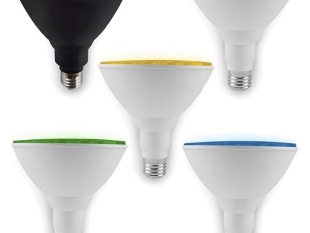 15w LED E27 Par38 Globe Red 1k, Yellow 1.8k, Warm White 3k, Cool White 4k, Daylight 5k, Green 8k, Blue 100000k AT9425 ES Fashion