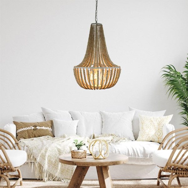 Cascara Bead Pendant Light 3Lt in Natural Online now