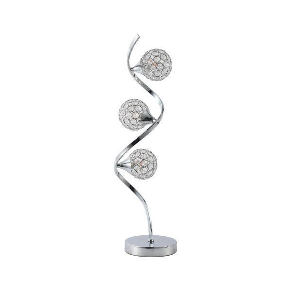 Hazel Chrome & Crystal Table Lamp - 600mm High, PL0074 on Sale