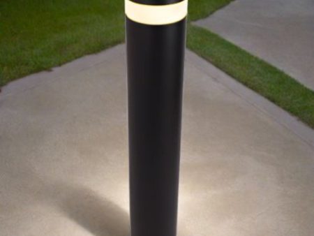 015 Series LED Solar Bollard Light CCT in Black Cheap