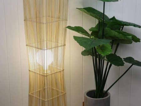 Jambi Rattan Cane Floor Lamp in Natural Sale