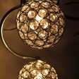 Bella Elegant LED Metal and Crystal Ceiling Light - Chrome, 4 Lights, Dimmable, 310 Lumens PL0069 on Sale