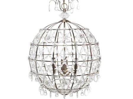 Saunders Pendant Light 4xE14 in Iron w  Clear Crystal - 20580 Online Hot Sale