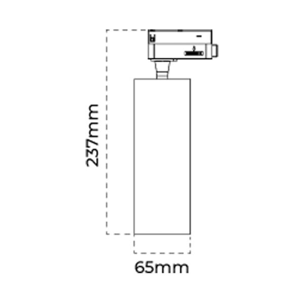 Single Circuit LED Track Light 30w in Black or White Sale