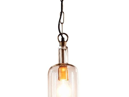 Hamburg Pendant Light in Antique Brass For Sale