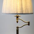 Aaliyah Adjustable Brass Table Lamp - Cream Shade, 560mm High, PL0077 Supply